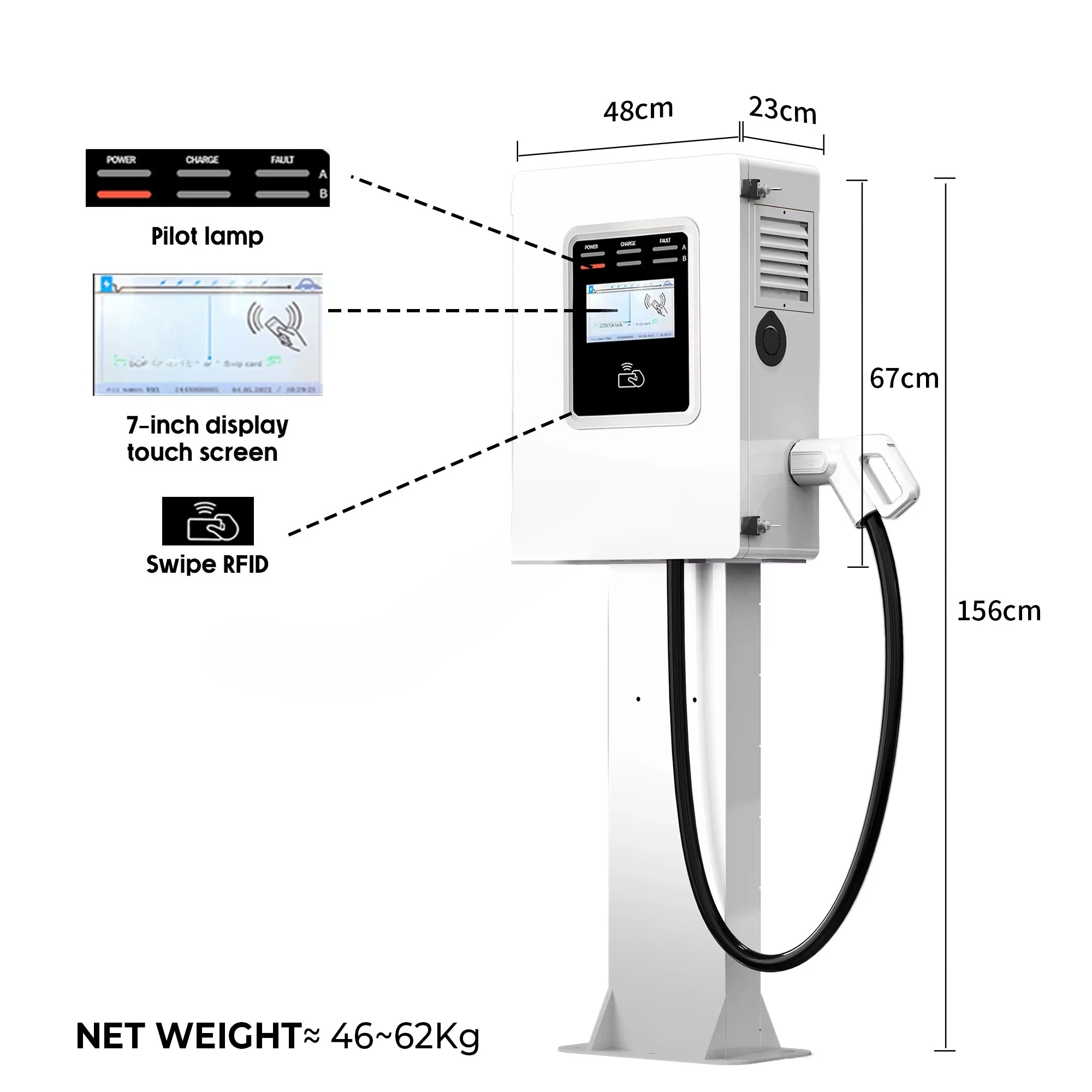 2026년형 월박스 CCS2 30kW 상업용 레벨 3  - Ev Charging Pile 리뷰 및 가격